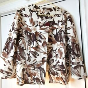 Bold print jacket top